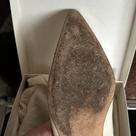 Worn once white patent “Petunia” Manolo Blahnik flats - Picture 2 of 5